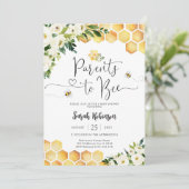 Biene-Baby-Party-Einladung Einladung (Stehend Vorderseite)