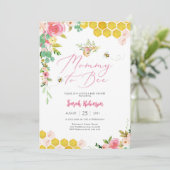 Biene Baby Shower Einladung (Stehend Vorderseite)