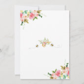 Biene Baby Shower Einladung (Rückseite)