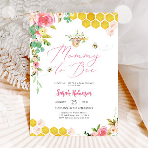 Biene Baby Shower Einladung