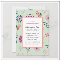 Biene Baby Shower Einladungen Mommy to bee Floral
