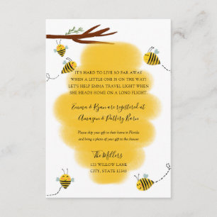 Biene Babydusche mit langer Entfernung Begleitkarte