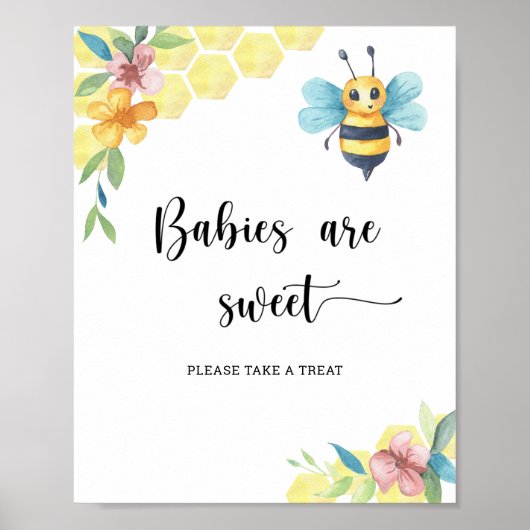 Biene - Babys sind süß Poster (Vorne)