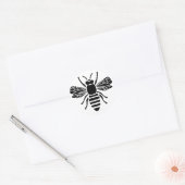 biene bee wasp bumble wespe hummel runder aufkleber (Umschlag)