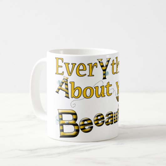 Biene Beeautiful Kaffeetasse (Vorderseite Links)