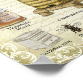 Biene Behalte mit Honigbienen Poster (Ecke)