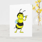 Biene bei Darts mit Dart Karte (Gelbe Blume)