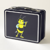 Biene bei Darts mit Dart Metall Brotdose (Rückseite)