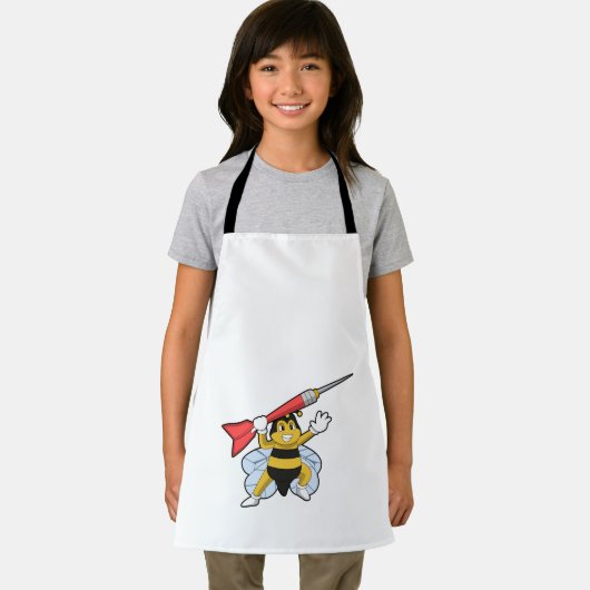 Biene bei Darts mit Dart.PNG Schürze (Insitu)