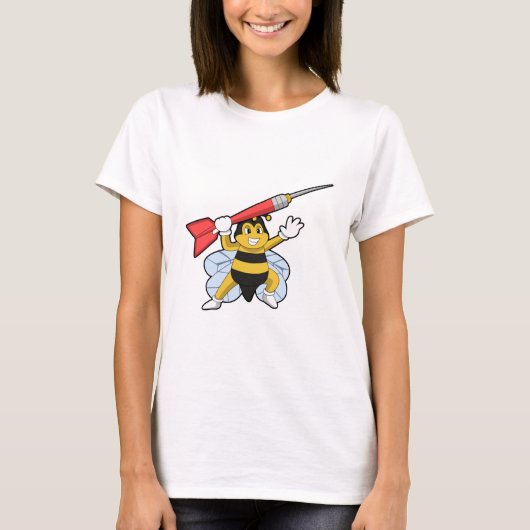 Biene bei Darts mit Dart.PNG T-Shirt (Vorderseite)