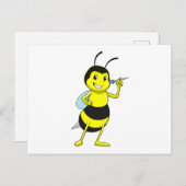 Biene bei Darts mit Dart Postkarte (Vorne/Hinten)