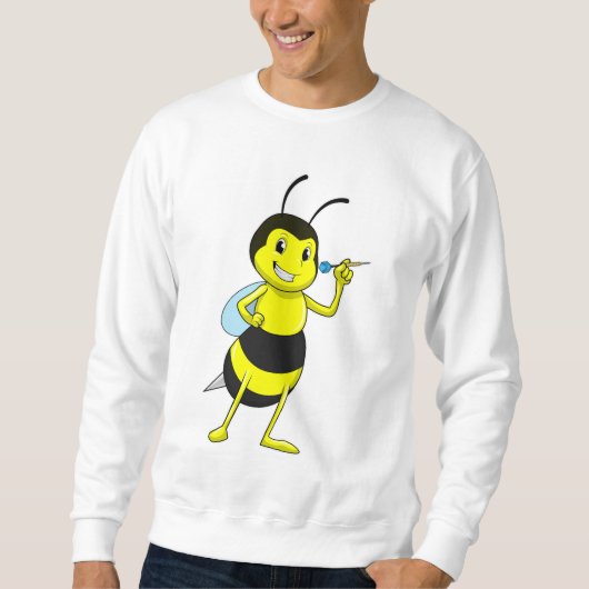 Biene bei Darts mit Dart Sweatshirt (Vorderseite)