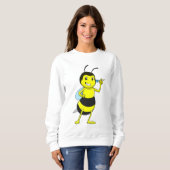 Biene bei Darts mit Dart Sweatshirt (Vorne ganz)