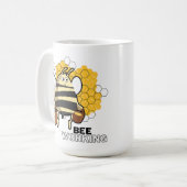 Biene bei der Arbeit Kaffeetasse (Vorderseite Links)
