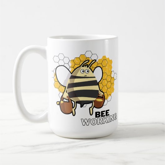 Biene bei der Arbeit Kaffeetasse (Links)