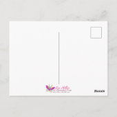 Biene beim Gelage auf Schmetterlingskraut-Wildblum Postkarte (Rückseite)