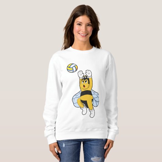 Biene beim Volleyball Sports Sweatshirt (Vorne ganz)