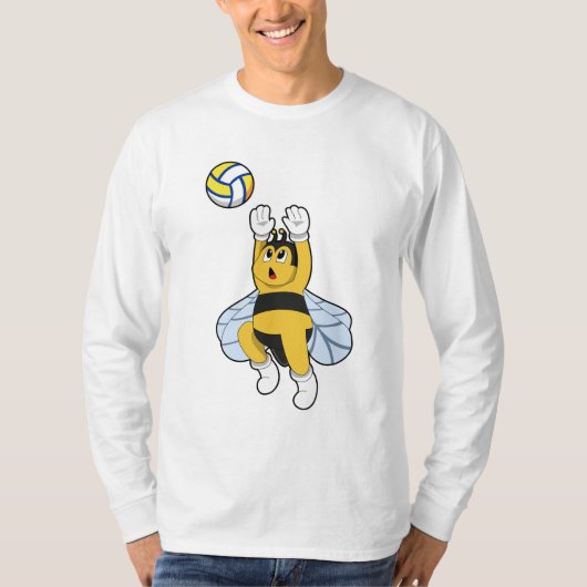 Biene beim Volleyball Sports T-Shirt (Vorderseite)