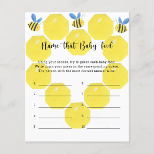 Biene - Benennen Sie das Baby Food Dusche Spiel