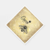 Biene bestärken Ihre Feier: Biene als Königin Serviette (Ecke)