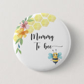 Biene. Bienchen-Mama Button (Vorderseite)
