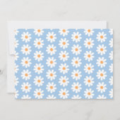 Biene Birthday Foto Party Blue Daisy Zwei 2 Einladung (Rückseite)