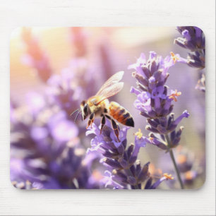 Biene Blume Natur Ruhe Mousepad