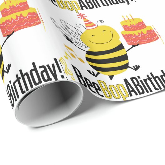 Biene Bop ein Geburtstag Geschenkpapier (Rolleneckpunkt)