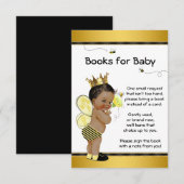 Biene bringt Babydusche mit Babysteckkarten Begleitkarte (Vorne/Hinten)