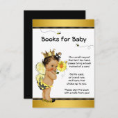 Biene bringt ein Buch mit Babyduschen für ethnisch Einladung (Vorne/Hinten)