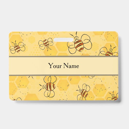 Biene Buzzing Honey Bees Bumblebee Art Ausweis (Vorderseite)