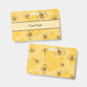 Biene Buzzing Honey Bees Bumblebee Art Ausweis (Vorder- & Rückseite)