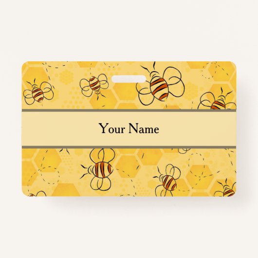 Biene Buzzing Honey Bees Bumblebee Art Ausweis (Vorderseite)