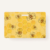 Biene Buzzing Honey Bees Bumblebee Art Ausweis (Rückseite)