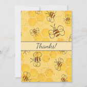 Biene Buzzing Honey Bees Bumblebee Art Dankeskarte (Vorderseite)