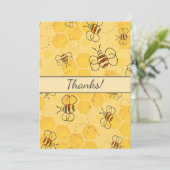 Biene Buzzing Honey Bees Bumblebee Art Dankeskarte (Stehend Vorderseite)