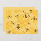 Biene Buzzing Honey Bees Bumblebee Art Postkarte (Vorne/Hinten)