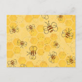 Biene Buzzing Honey Bees Bumblebee Art Postkarte (Vorderseite)