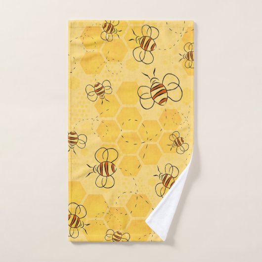Biene Buzzing Honey Bees Niedlich Badhandtuch Set (Handtuch)