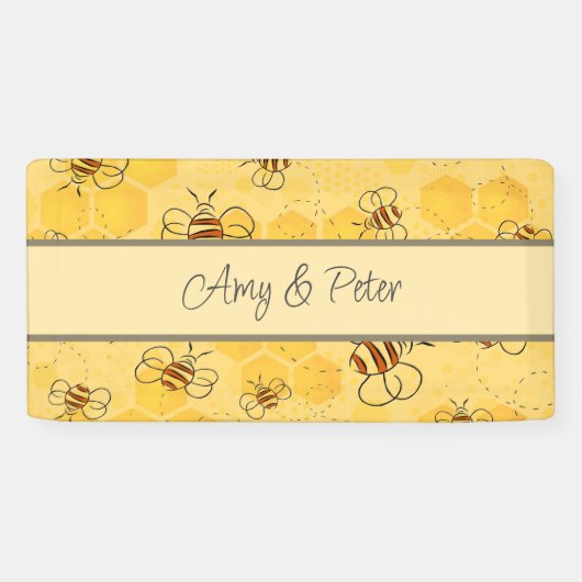 Biene Buzzing Honey Bees Niedlich Banner (Horizontal)