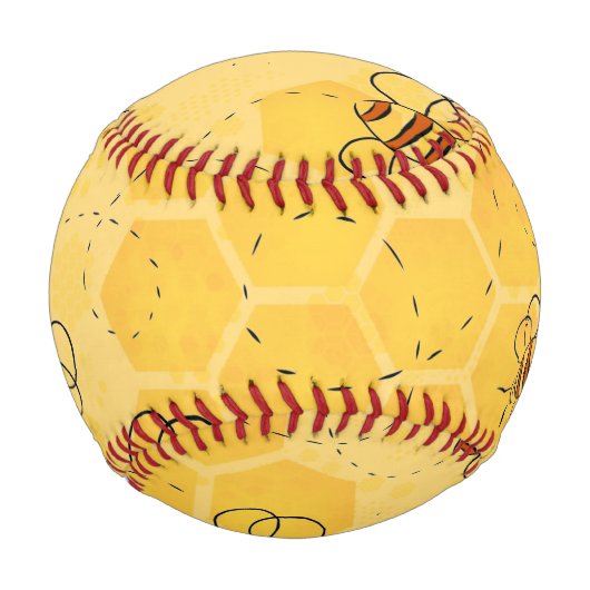 Biene Buzzing Honey Bees Niedlich Baseball (Rückseite)