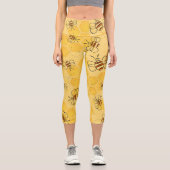 Biene Buzzing Honey Bees Niedlich Capri Leggings (Vorderseite)