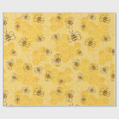 Biene Buzzing Honey Bees Niedlich Geschenkpapier (Flach)