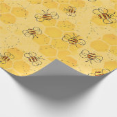 Biene Buzzing Honey Bees Niedlich Geschenkpapier (Ecke)