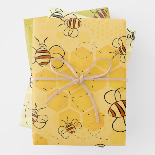 Biene Buzzing Honey Bees Niedlich Geschenkpapier Set (Beispiel)