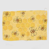 Biene Buzzing Honey Bees Niedlich Golfhandtuch (Horizontal)