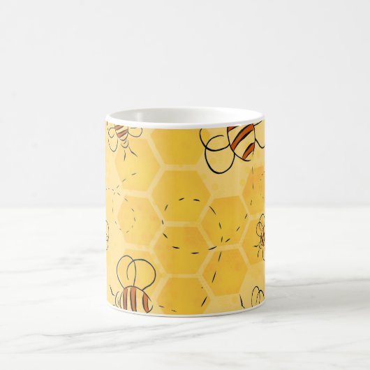 Biene Buzzing Honey Bees Niedlich Kaffeetasse (Mittel)