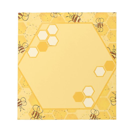 Biene Buzzing Honey Bees Niedlich Notizblock (Vorderseite)