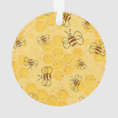 Biene Buzzing Honey Bees Niedlich Ornament (Rückseite)