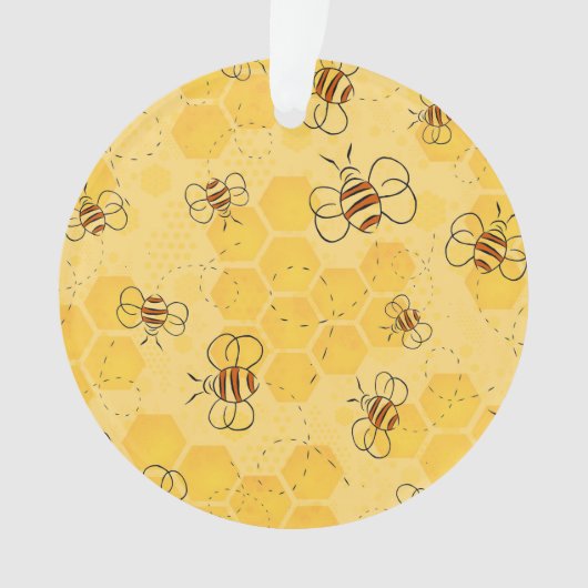 Biene Buzzing Honey Bees Niedlich Ornament (Vorderseite)